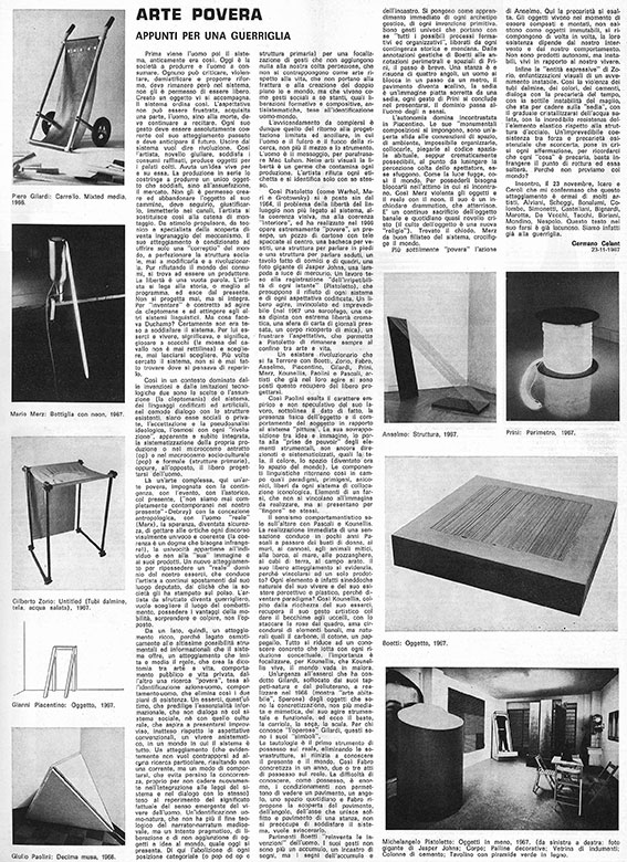 Arte Povera manifiesto