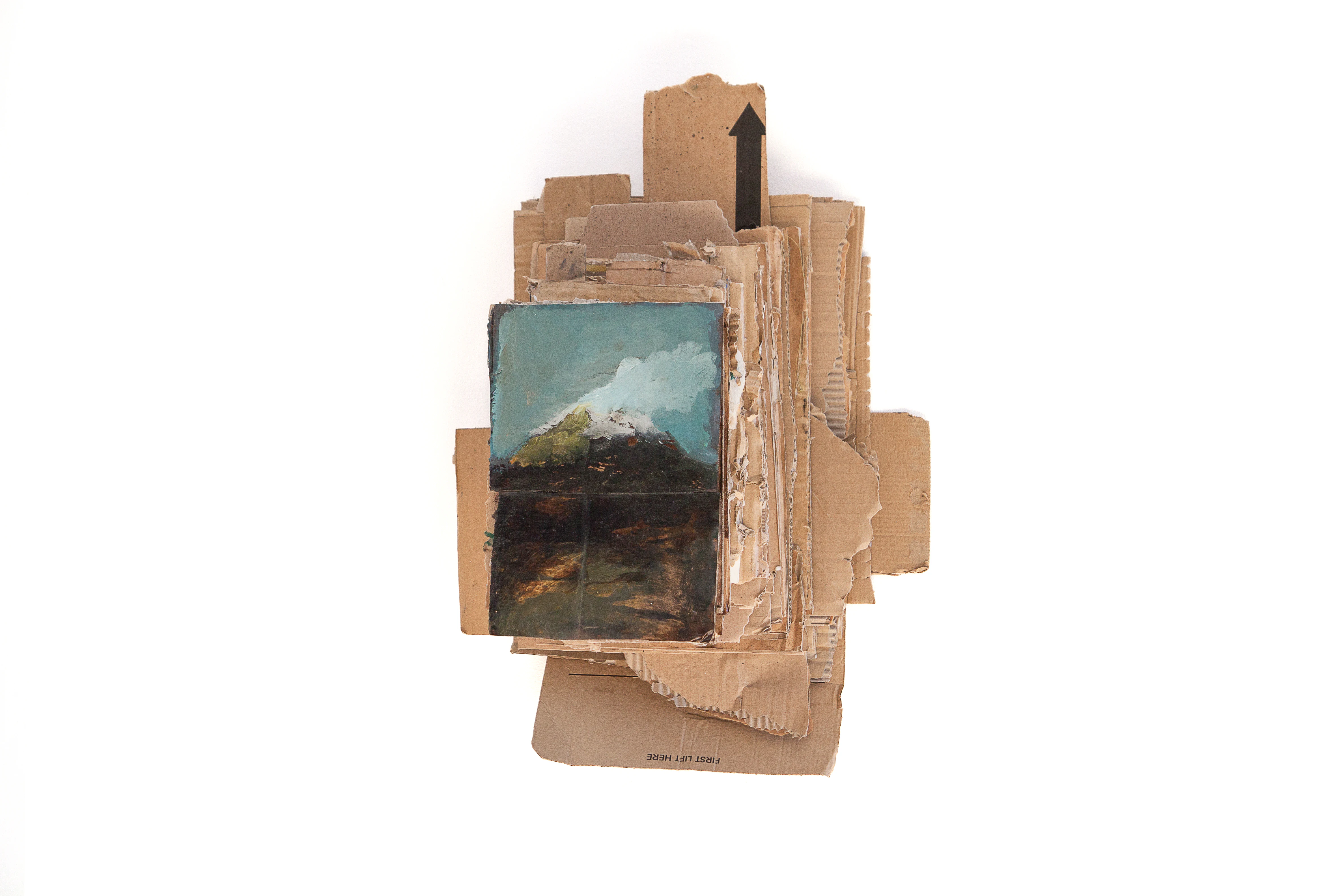 Mountain, 2018, oil on cardboard, 45 × 30 × 18 cm