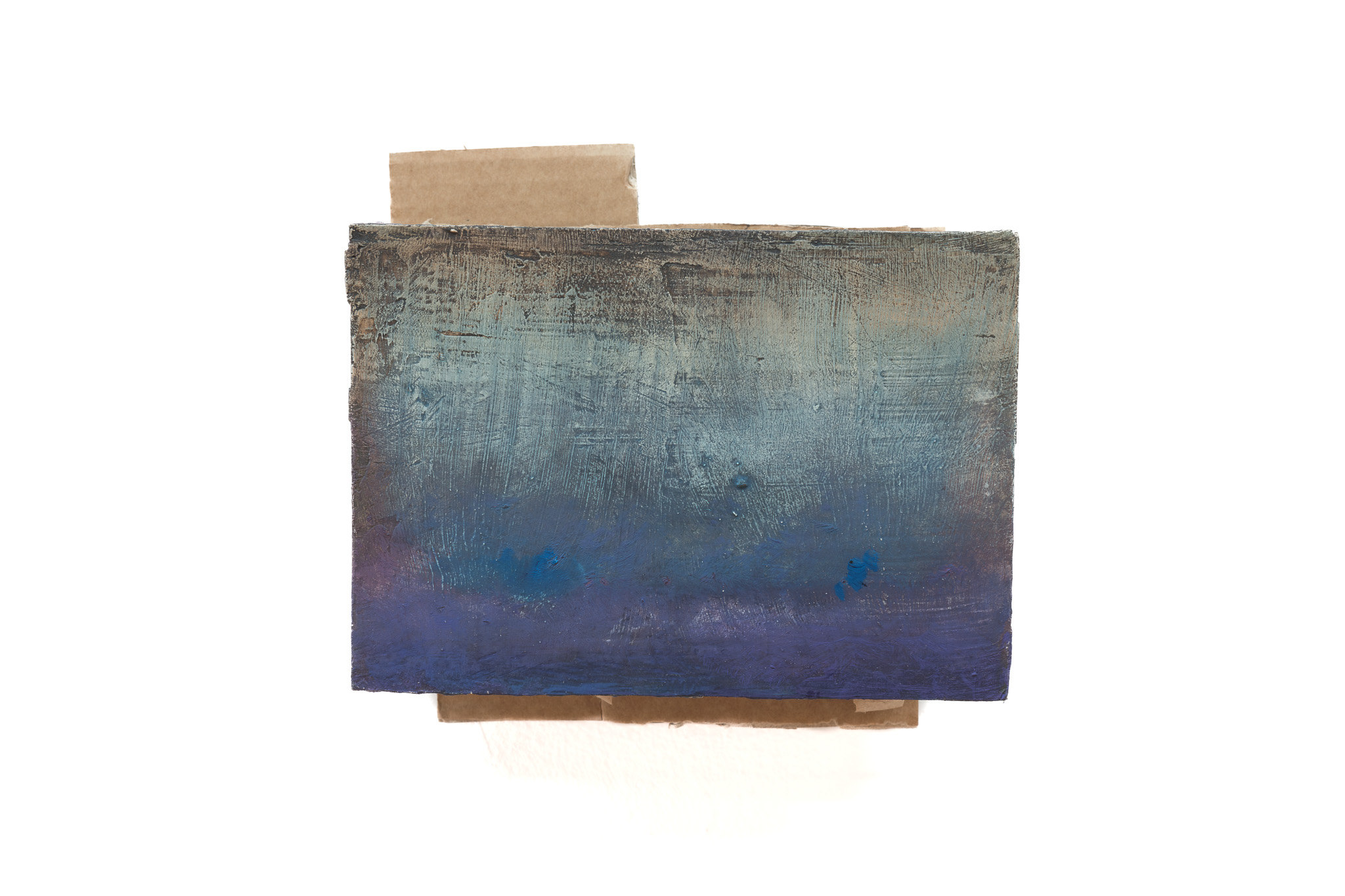 Landscape, 2018, oil on cardboard, 18 × 18 × 13 cm