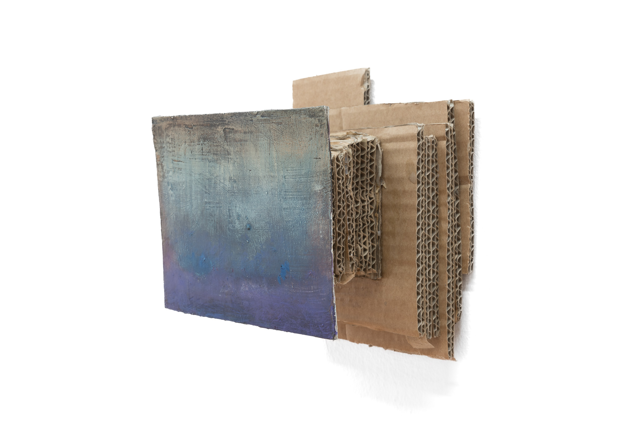 Landscape, 2018, oil on cardboard, 18 × 18 × 13 cm