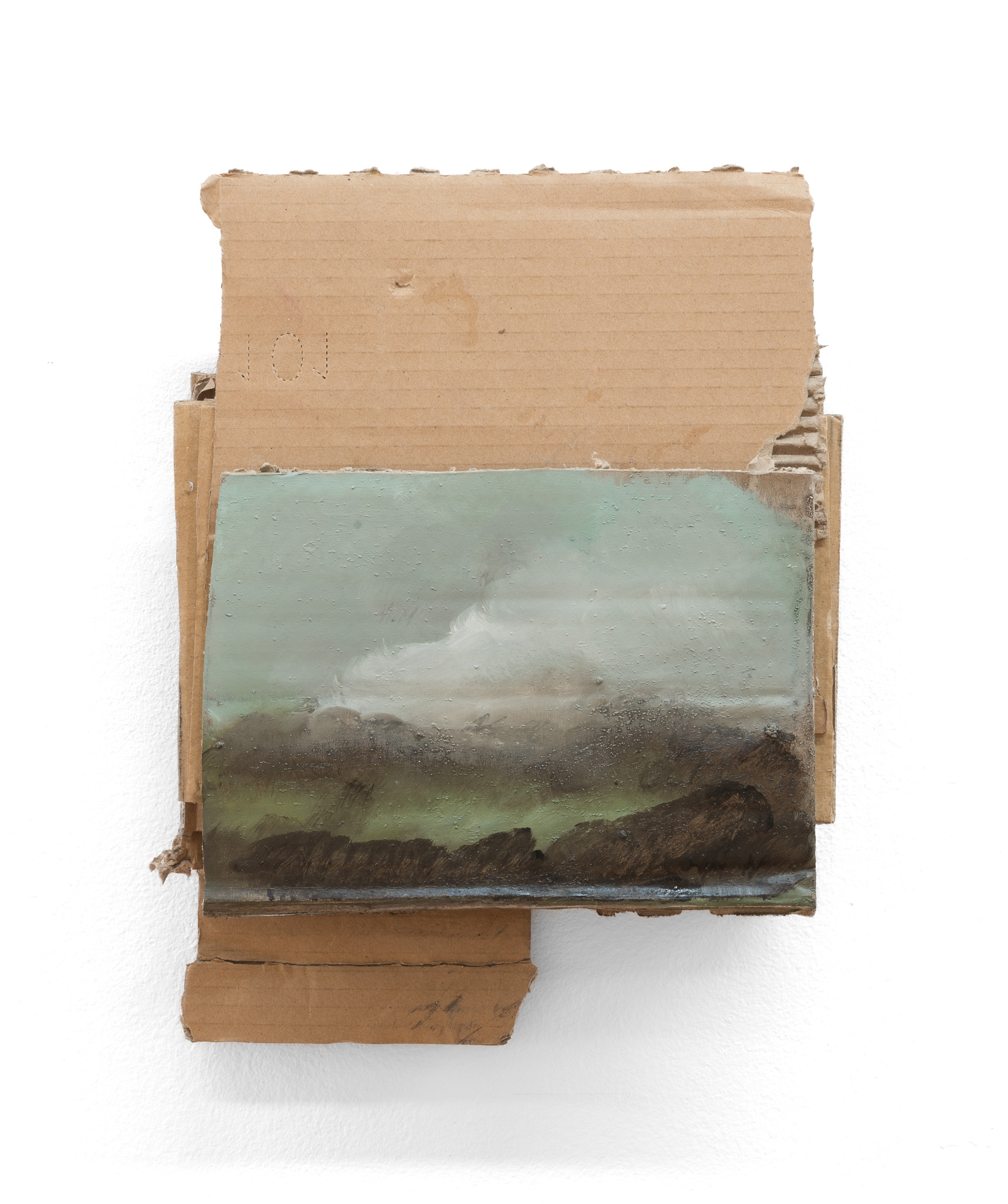 Veduta no. 101, 2020, oil on cardboard, 14 × 20 × 6.5 cm