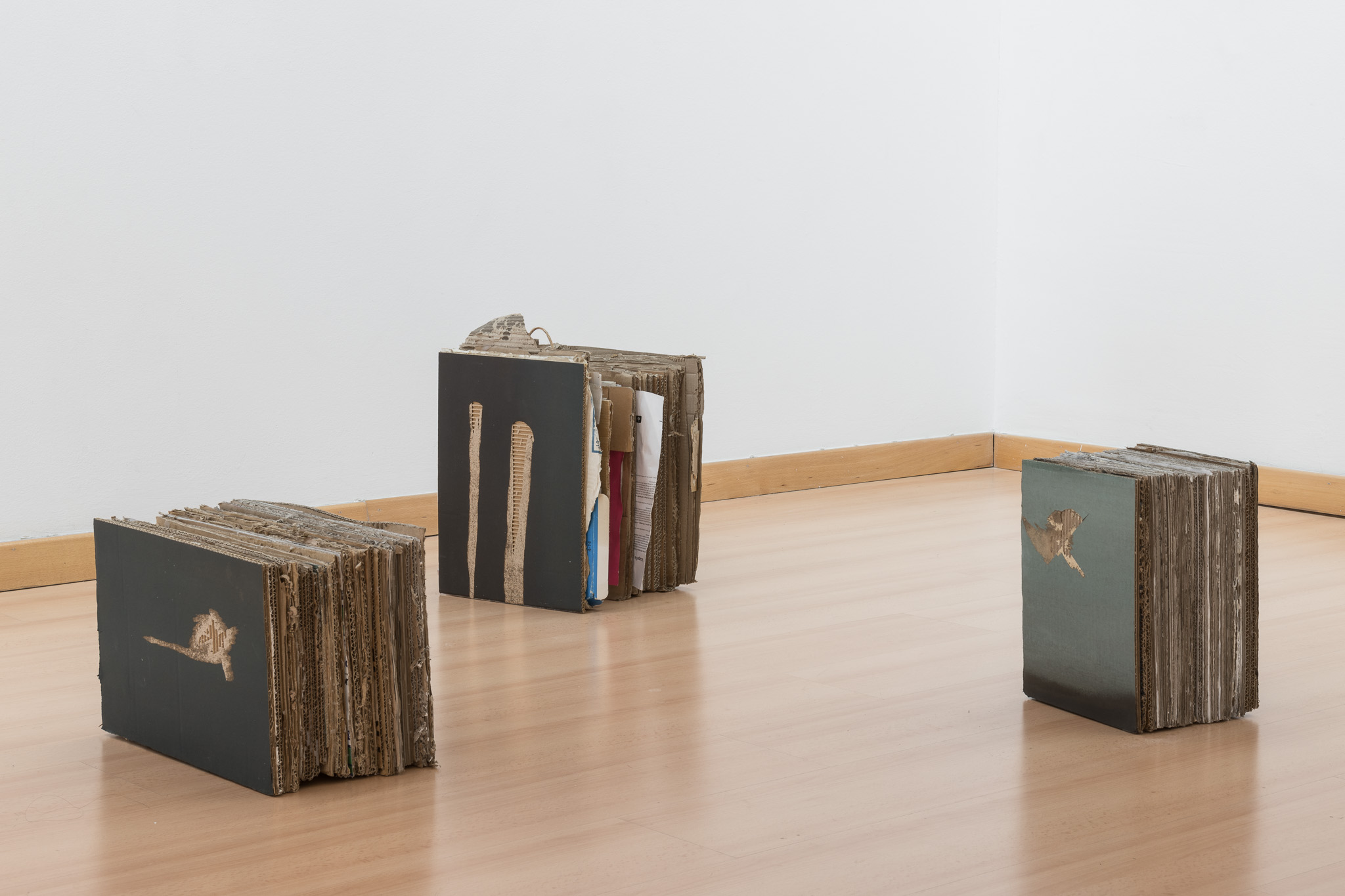 Concetti spaziali, 2020, oil on cardboard, various sizes