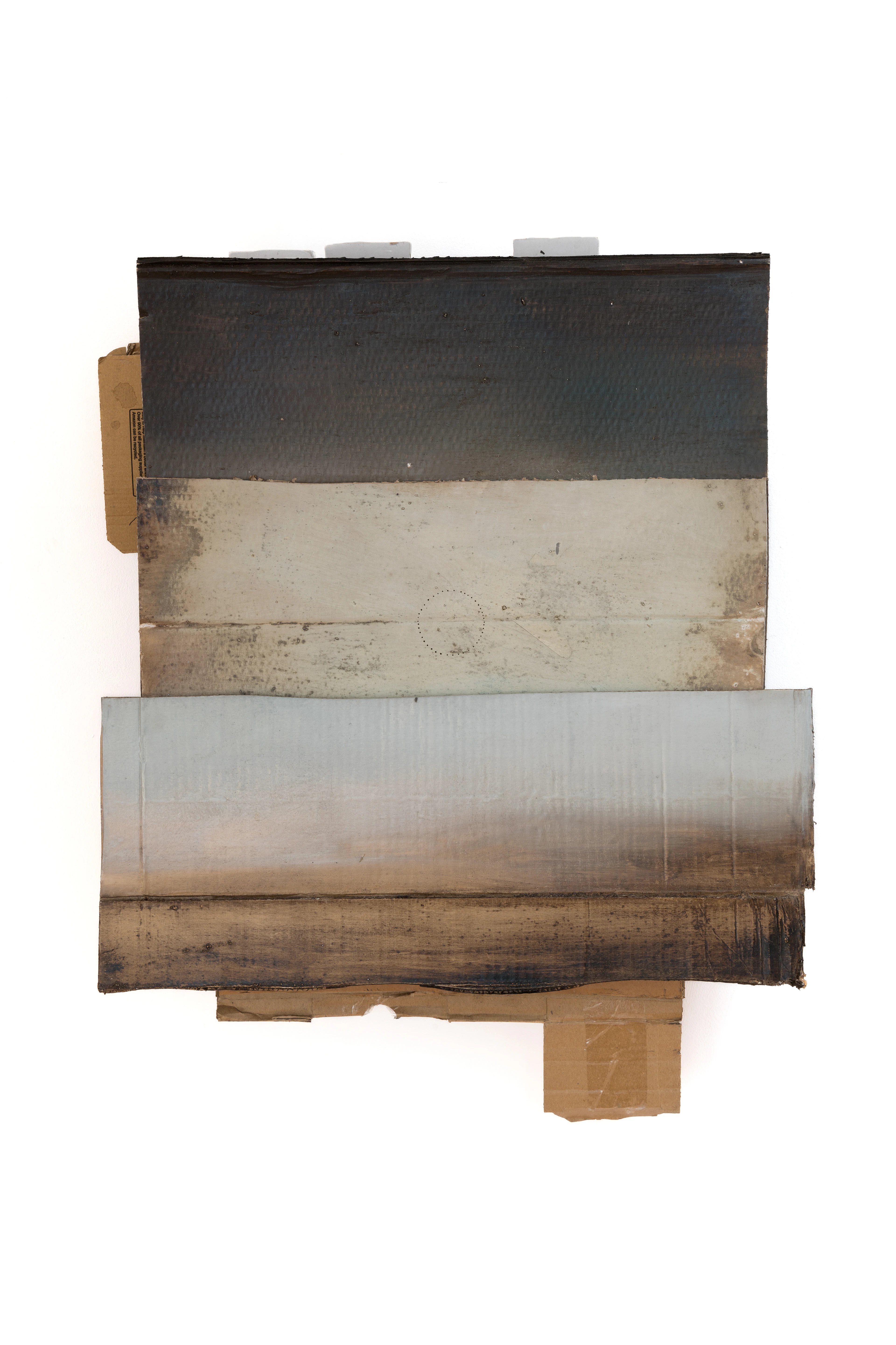 Nel lieve sovrapporsi di cielo e terra, 2020, oil on cardboard, 74 × 56.5 × 8.5 cm