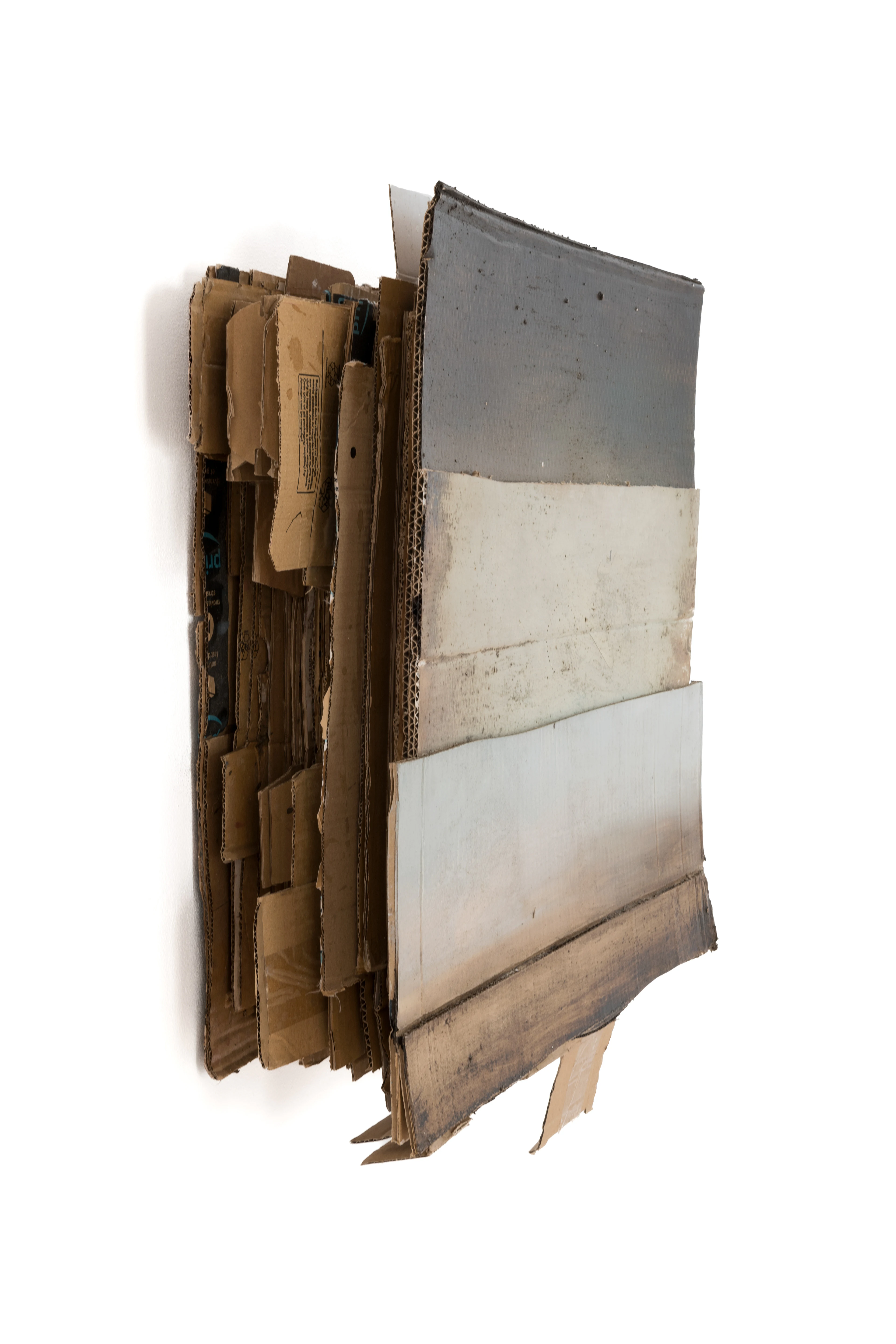 Nel lieve sovrapporsi di cielo e terra, 2020, oil on cardboard, 74 × 56.5 × 8.5 cm