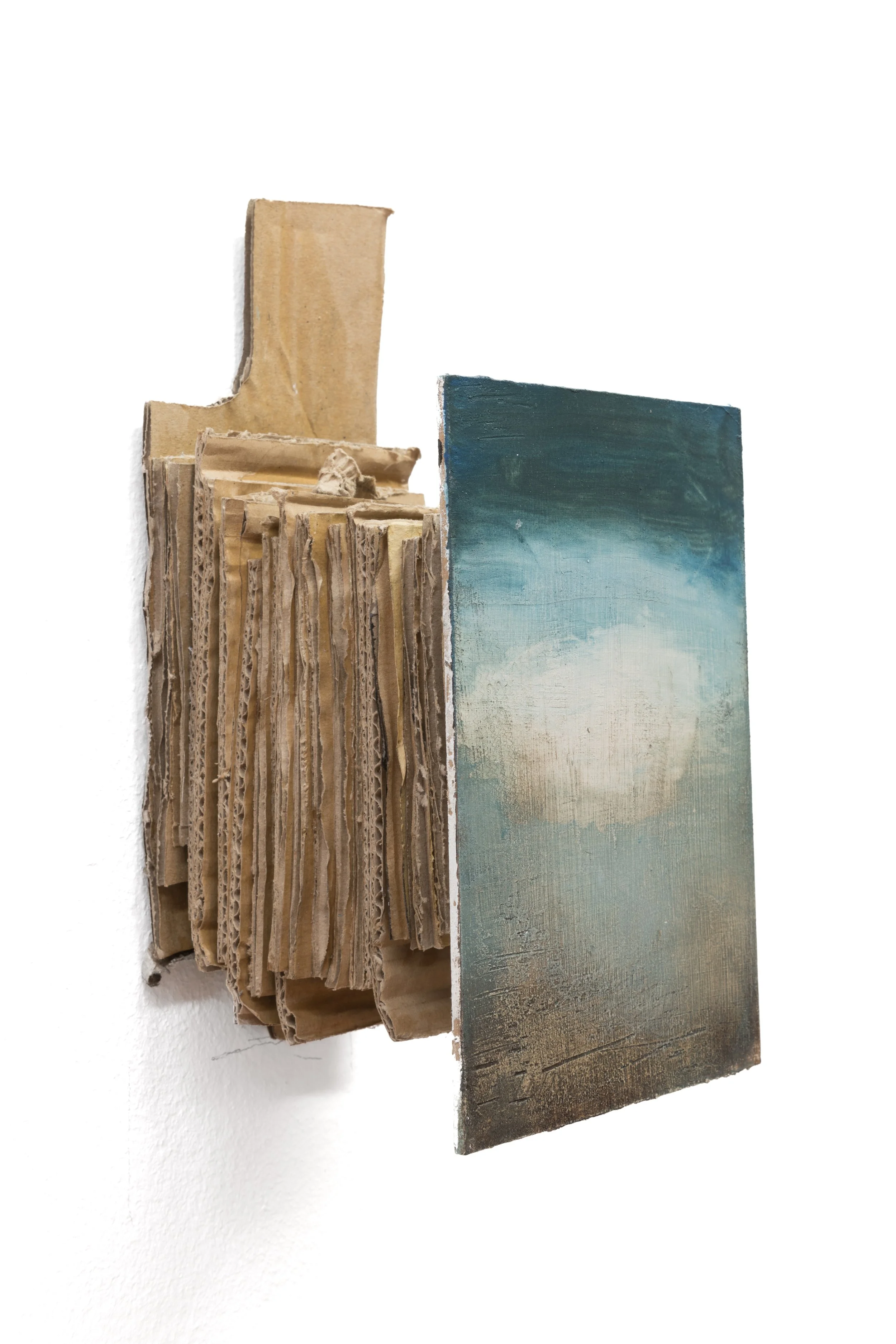 Cloud, 2020, oil on cardboard, 17.6 × 12.5 × 12 cm