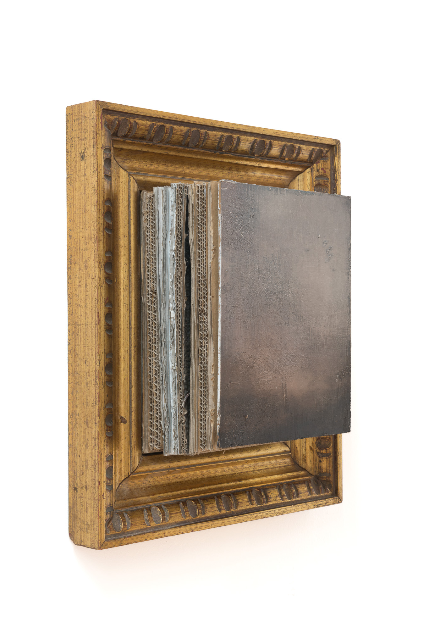 Landscape, 2020, oil on cardboard and frame, 42 × 35.7 × 13 cm