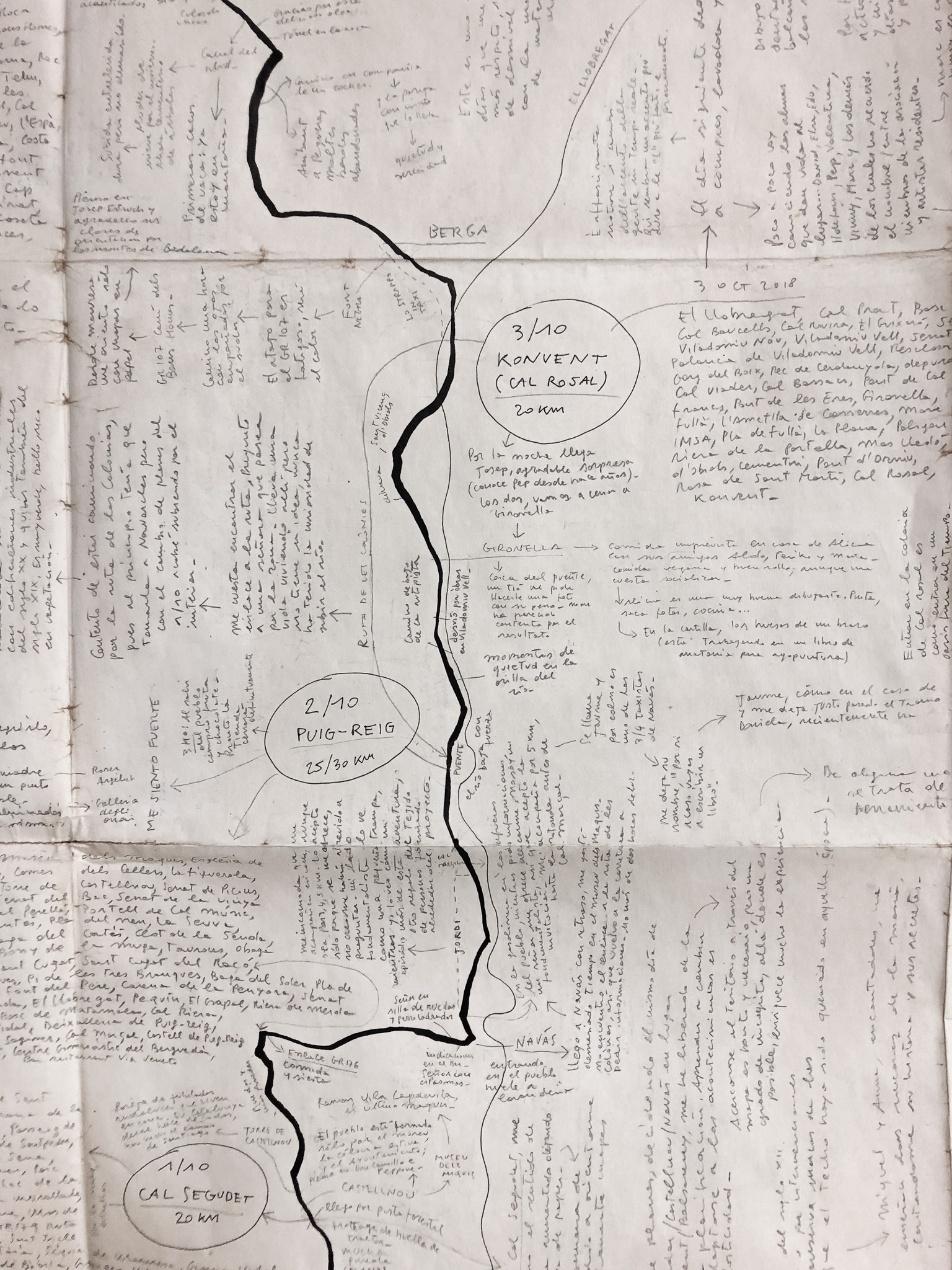 Mapa de viatge (detall)