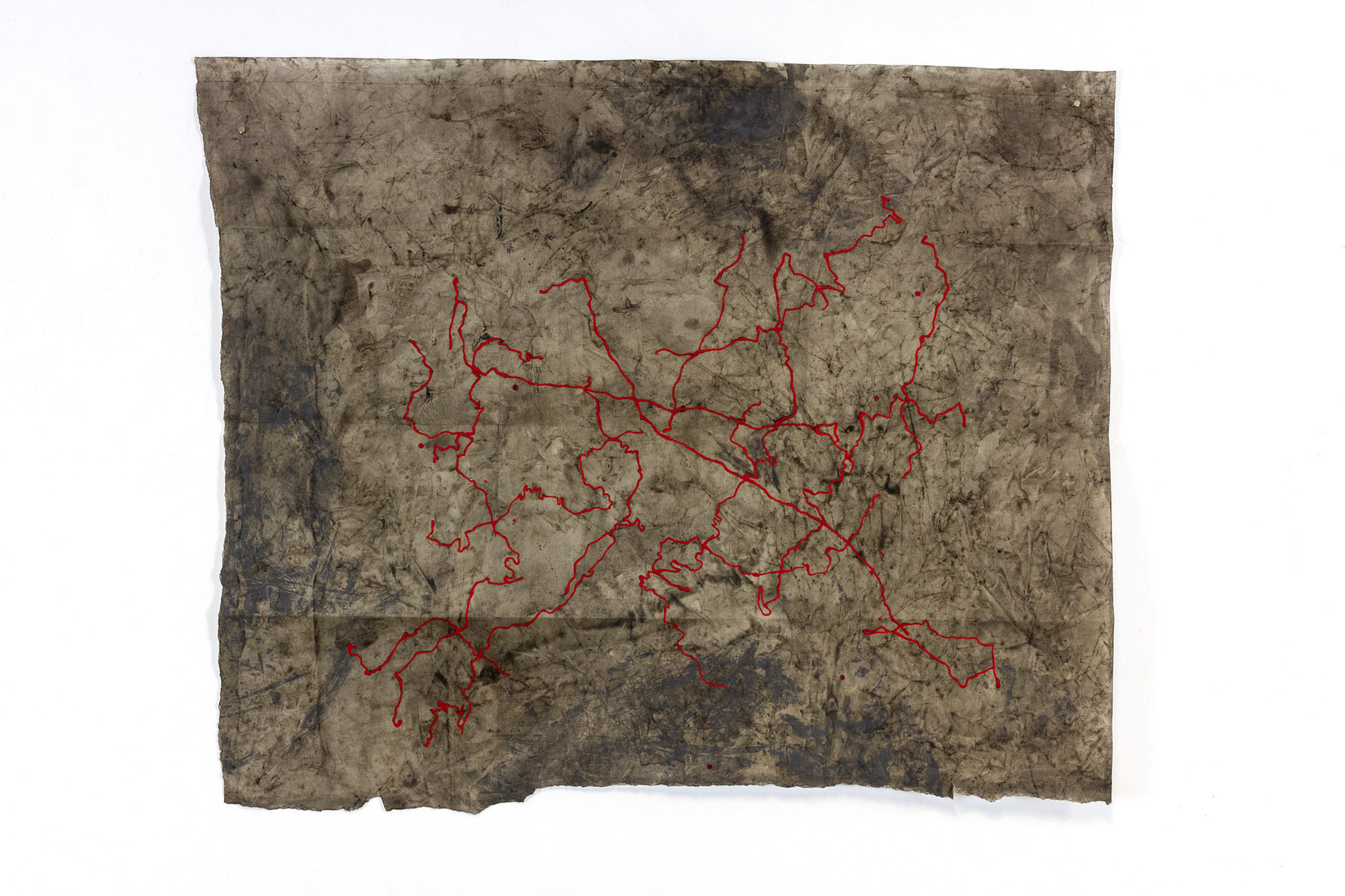Territorio impossibile II (Grand Tour 2020), 2020, tecnica mista su carta, 110 × 130 cm