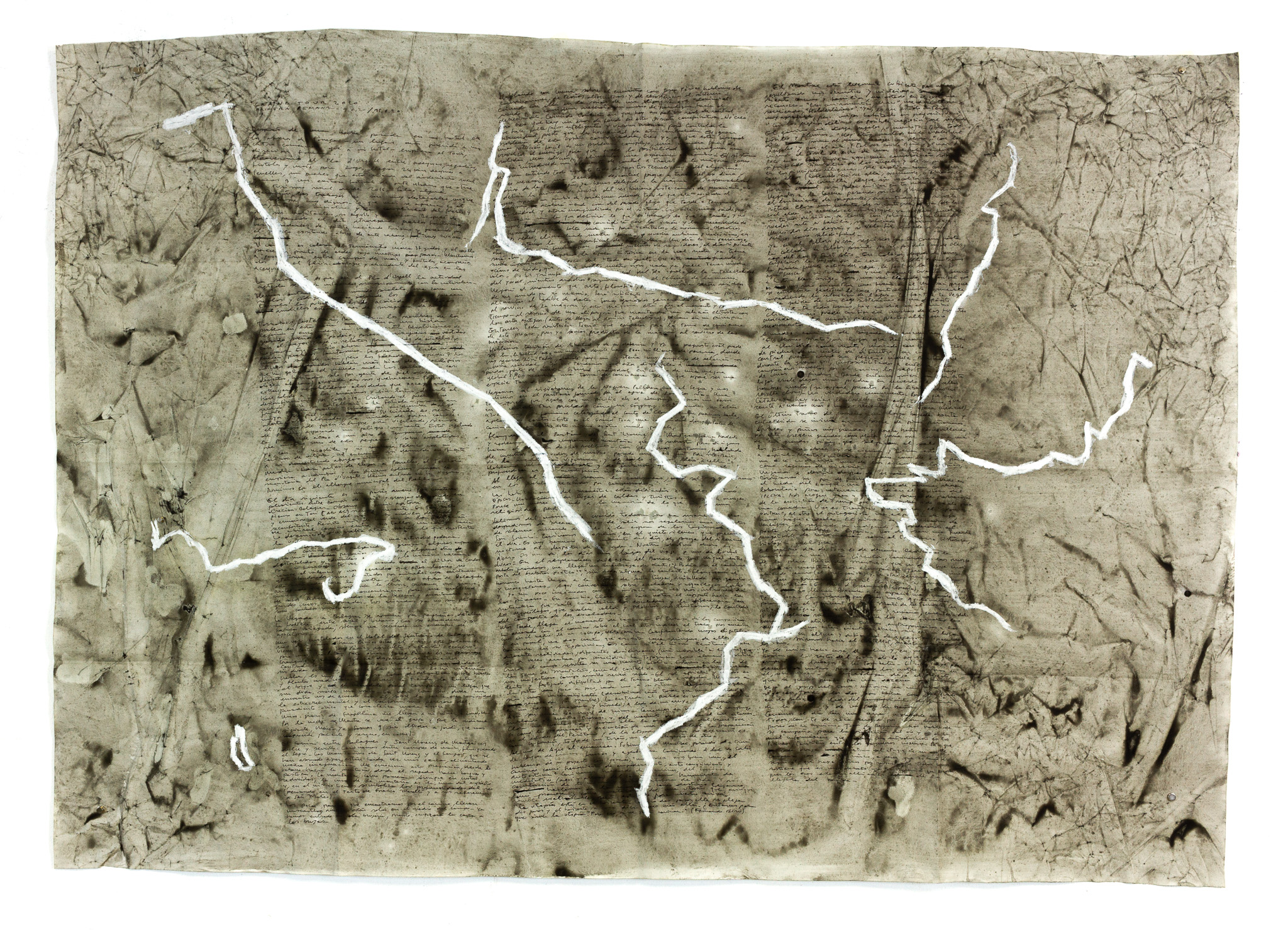 Una setmana de camí (Grand Tour 2020), 2020, tècnica mixta sobre paper, 106 × 150 cm