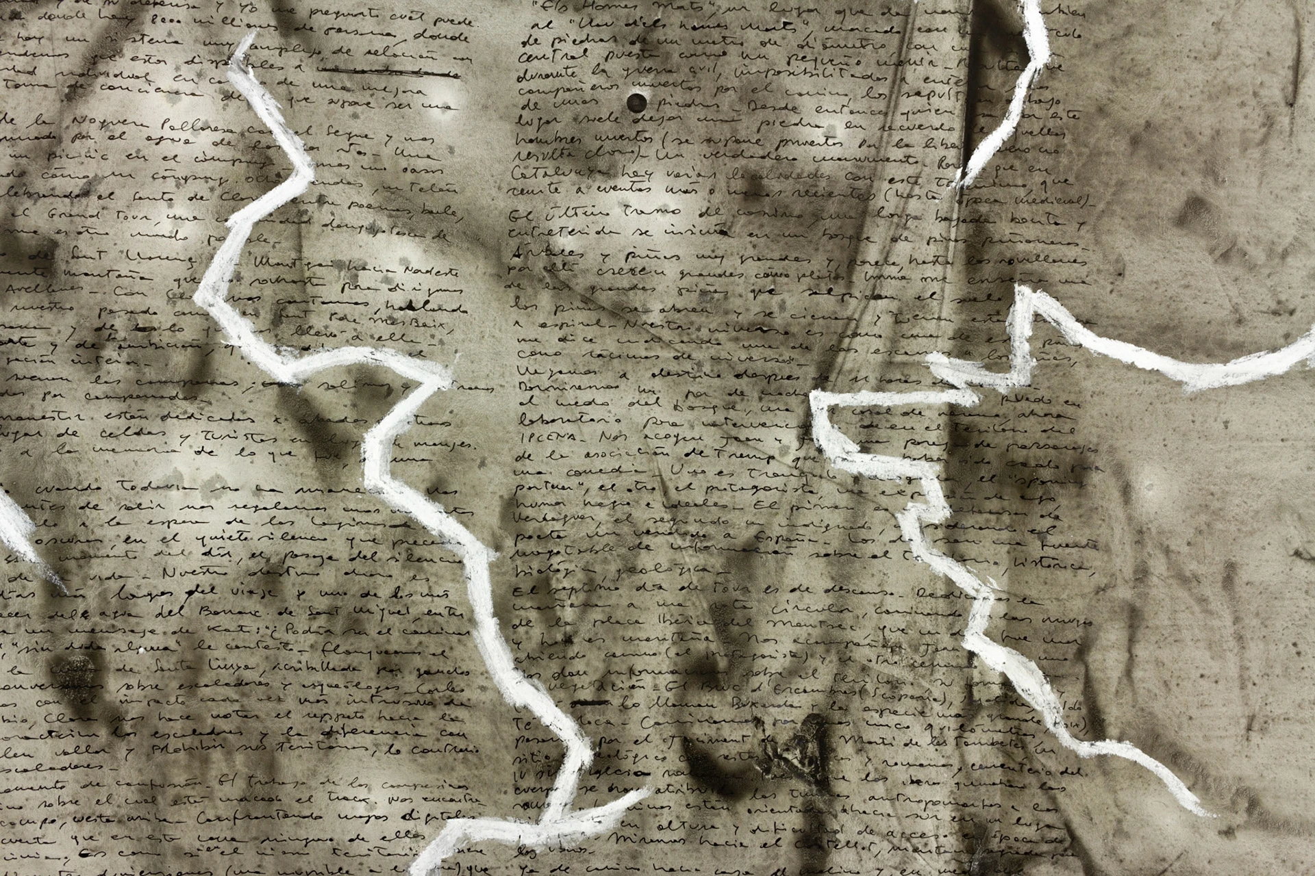 Una setmana de camí (Grand Tour 2020), 2020, tècnica mixta sobre paper, 106 × 150 cm