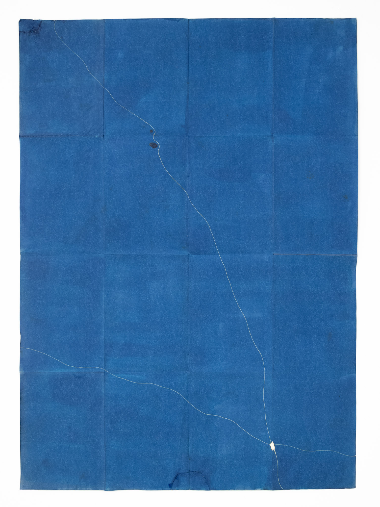 Mapa nocturn I, 2018, tècnica mixta sobre paper, 110 × 70 cm