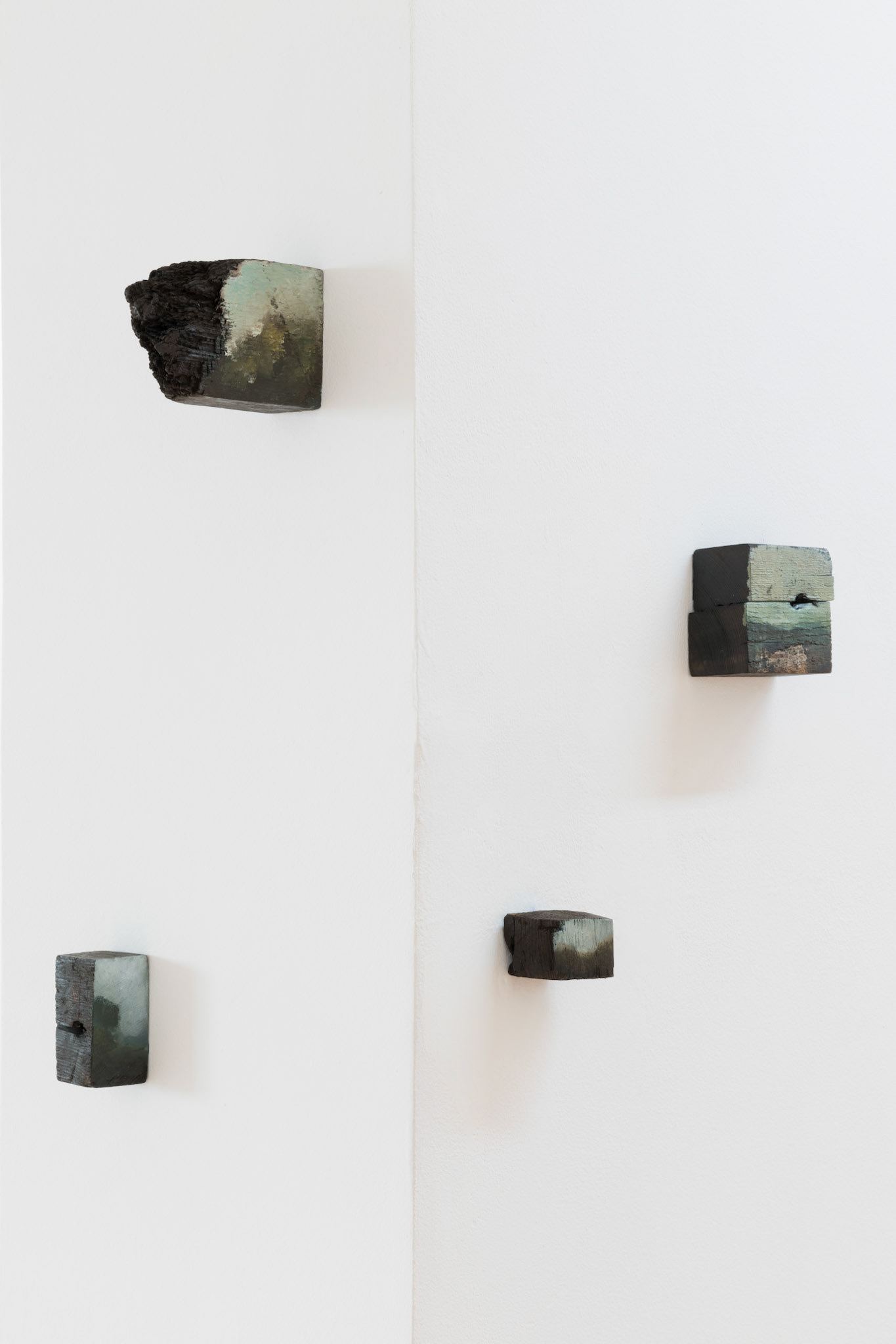 Portable landscapes, oil on wood, variable dates and dimensions