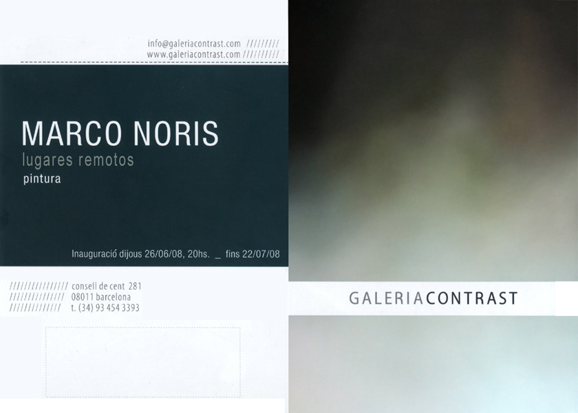 Luoghi remoti. Galeria Contrast, Barcellona, 2008. Flyer
