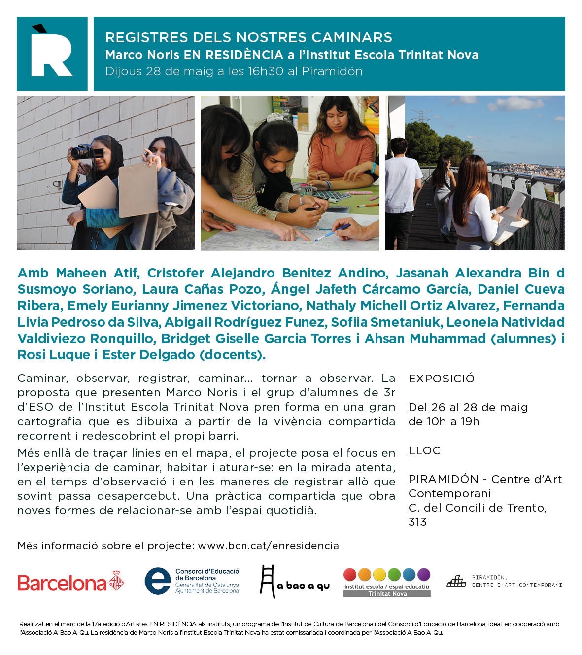 Registres dels nostres caminars — flyer