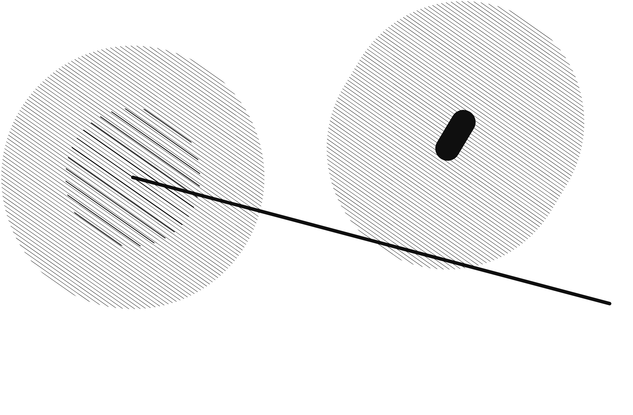 Micro caminata de estudio: black-on-white drawing, GPS-generated line and stain