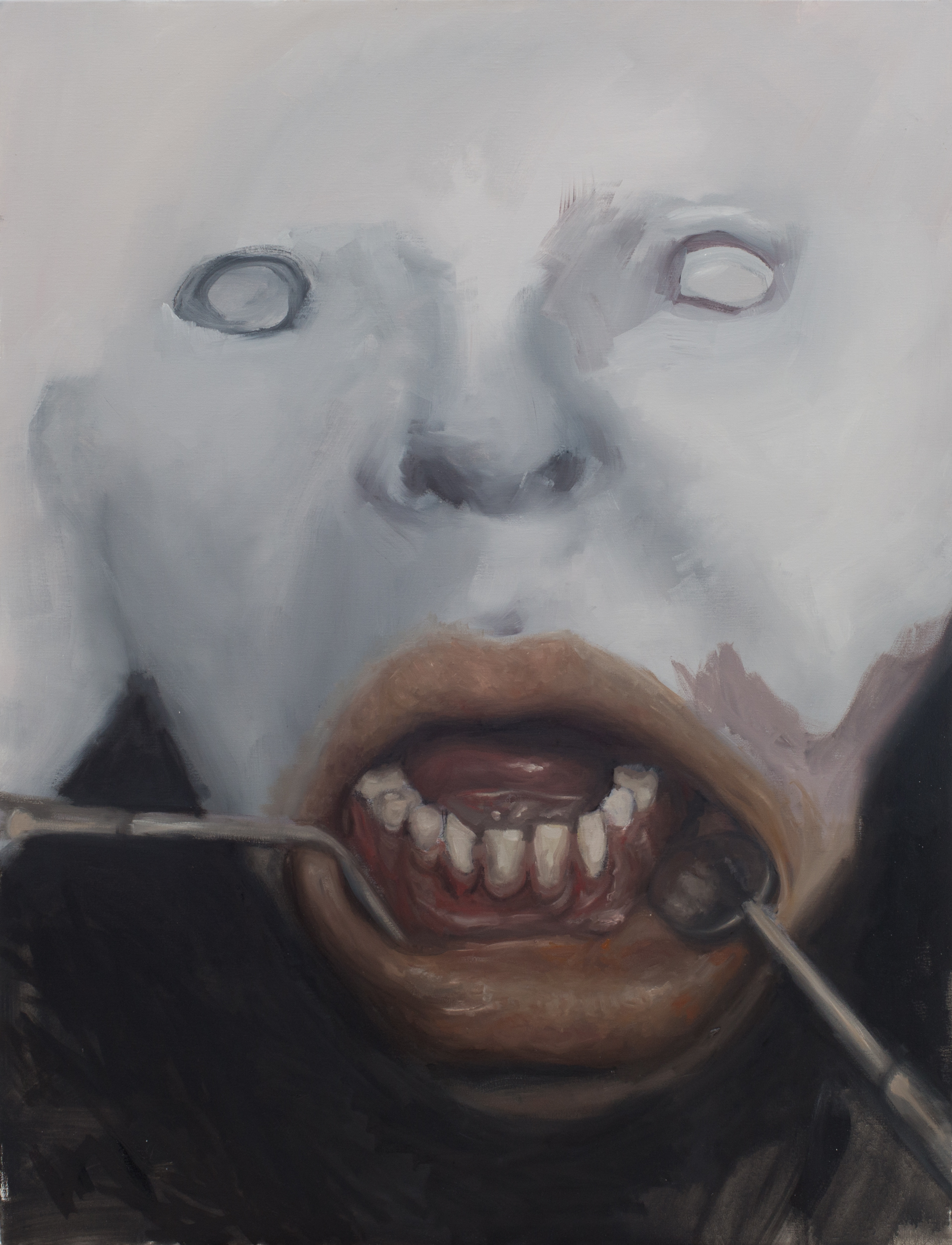 Marco Noris, Quality check - 2017, oil on canvas, 117×90 cm